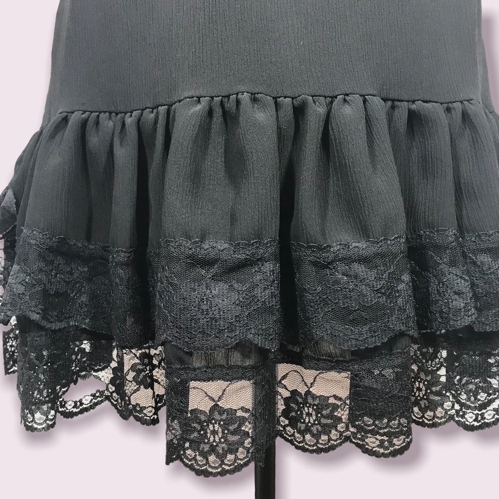 Colza, Lace Trim Skirt, Size Large - Picture 4 of 15